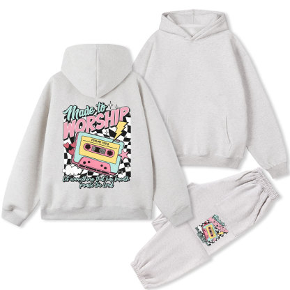 Made To Worship Christian Fleece Hoodie Set