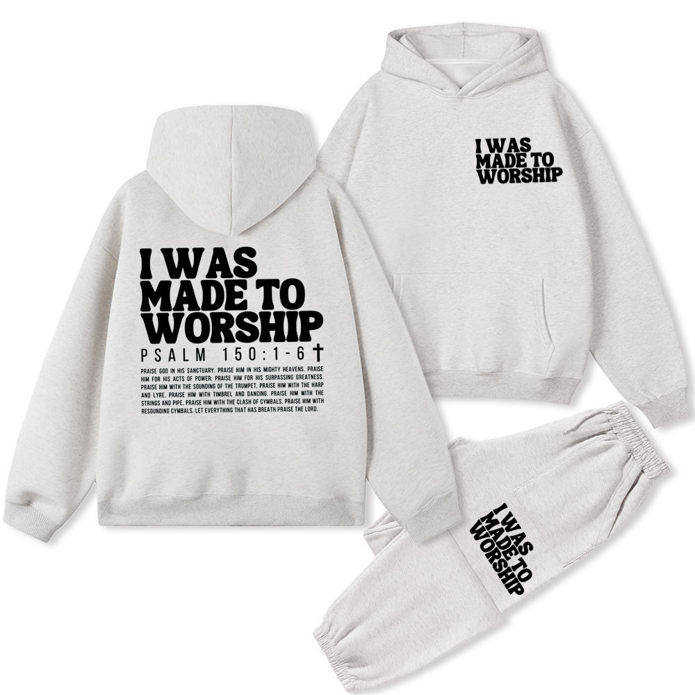 Made To Worship Christian Fleece Hoodie Set