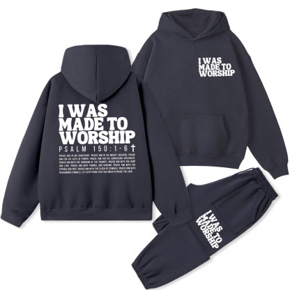 Made To Worship Christian Fleece Hoodie Set