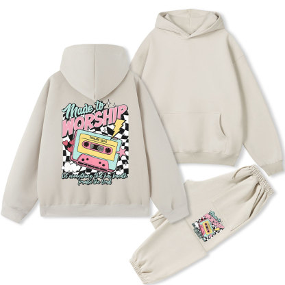 Made To Worship Christian Fleece Hoodie Set