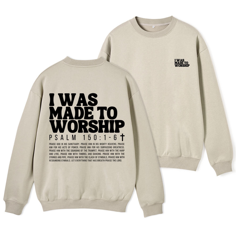 Made To Worship Christian Fleece Sweatshirt