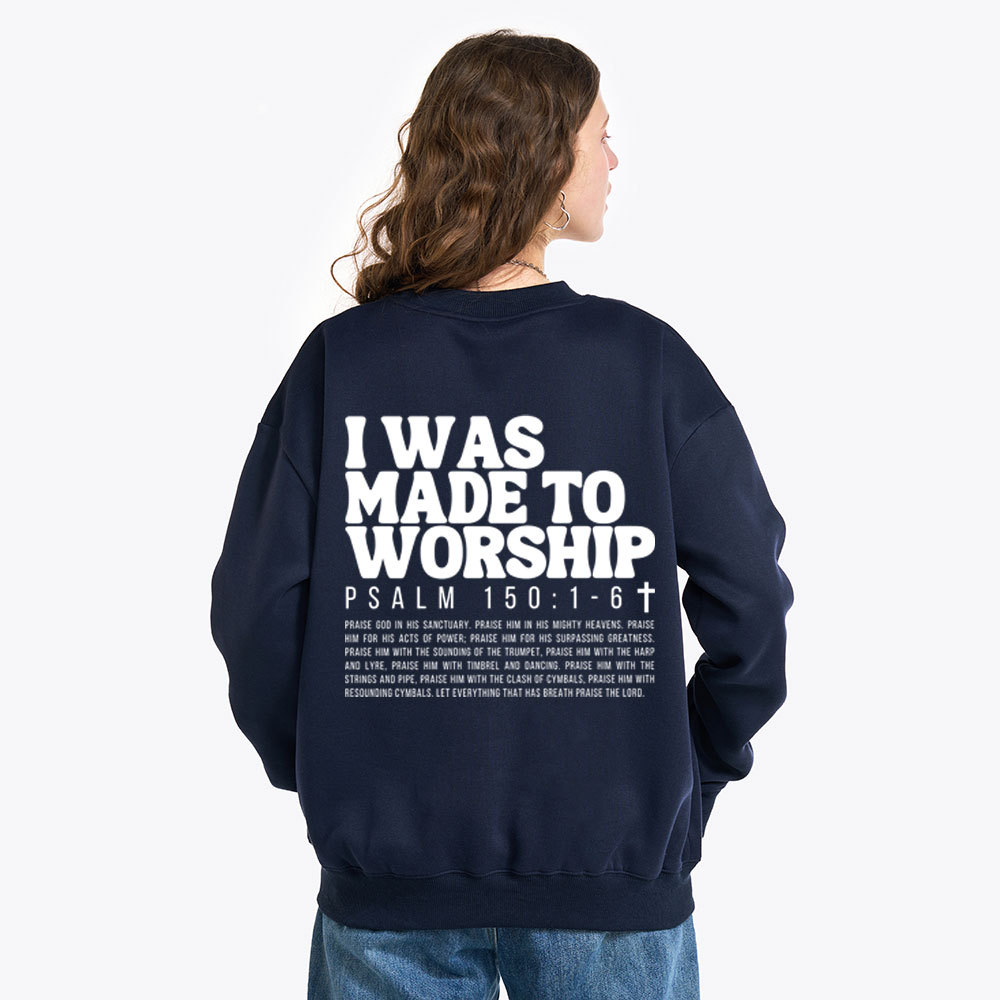 Made To Worship Christian Fleece Sweatshirt
