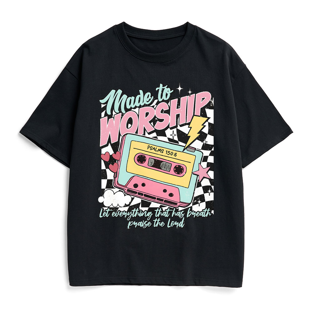 Made To Worship Christian Heavy Cotton T-Shirt
