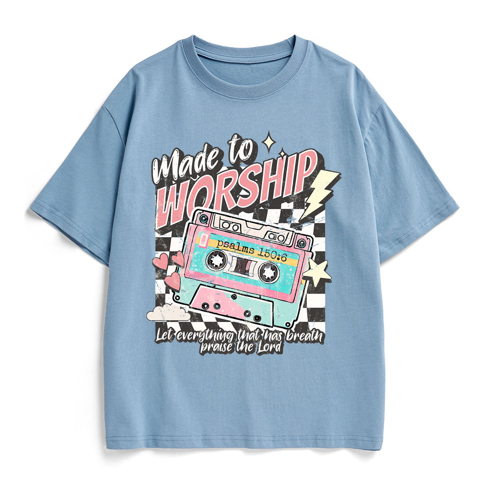 Made To Worship Christian Heavy Cotton T-Shirt