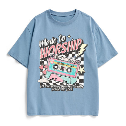 Made To Worship Christian Heavy Cotton T-Shirt