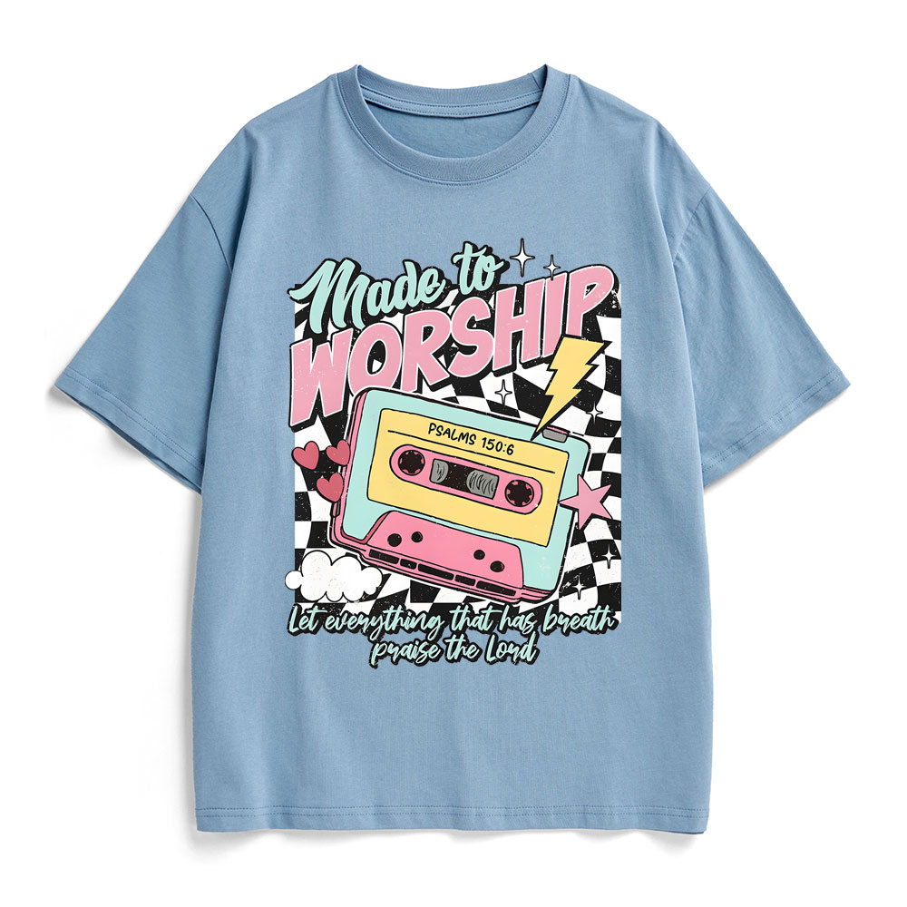 Made To Worship Christian Heavy Cotton T-Shirt