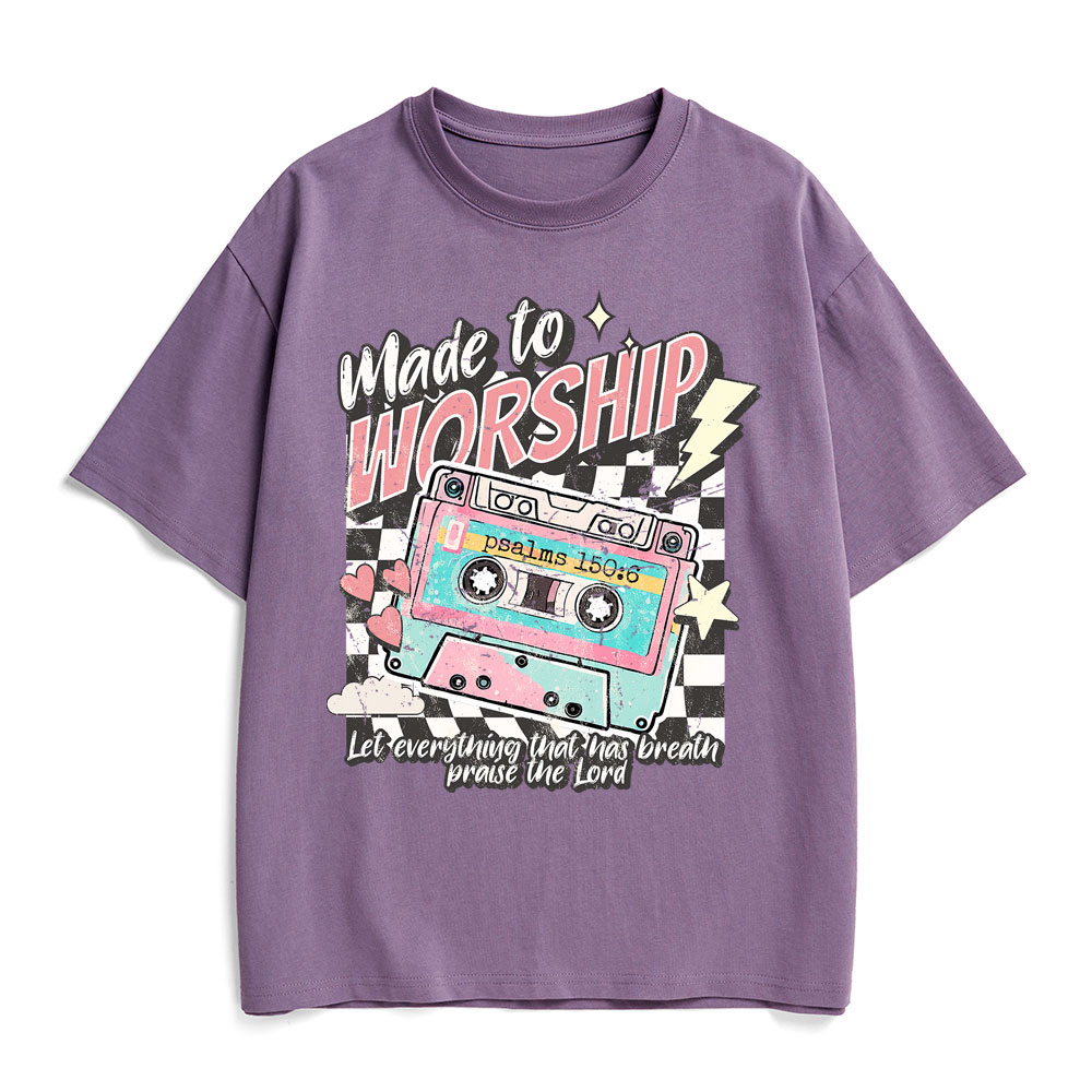Made To Worship Christian Heavy Cotton T-Shirt