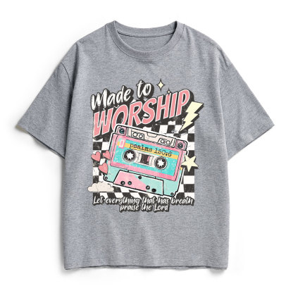 Made To Worship Christian Heavy Cotton T-Shirt