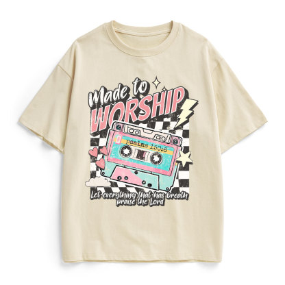 Made To Worship Christian Heavy Cotton T-Shirt