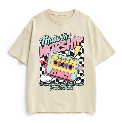 Made To Worship Christian Heavy Cotton T-Shirt