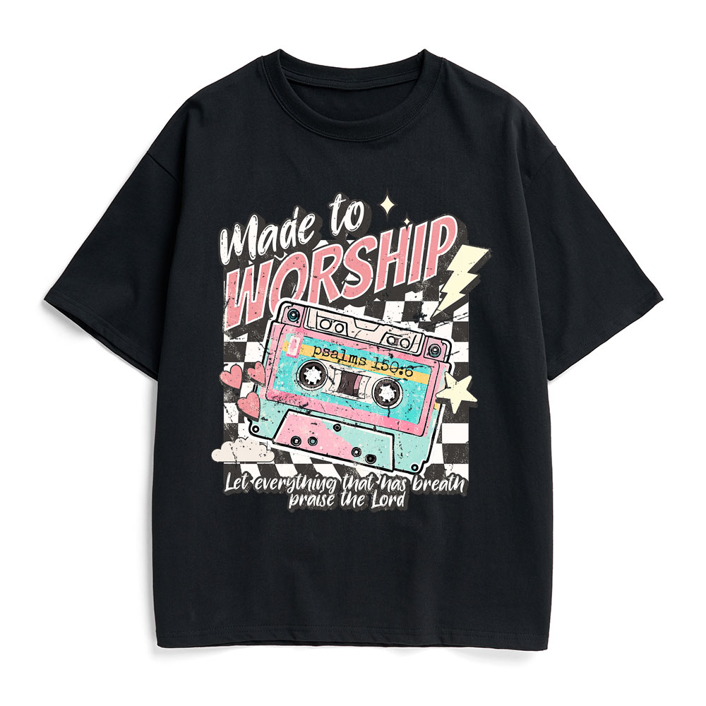 Made To Worship Christian Heavy Cotton T-Shirt