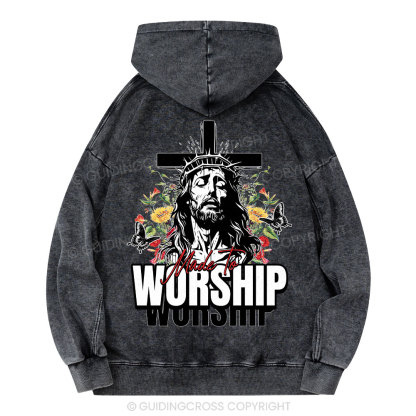 Made To Worship Christian Washed Hoodie
