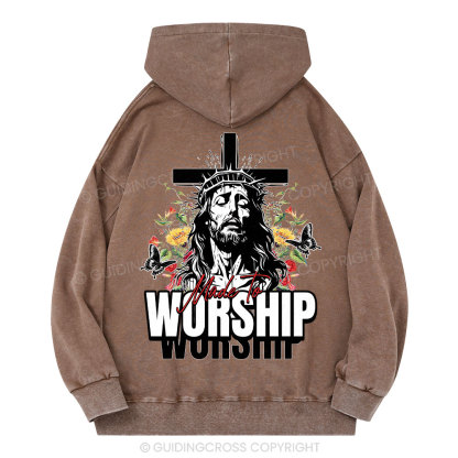 Made To Worship Christian Washed Hoodie