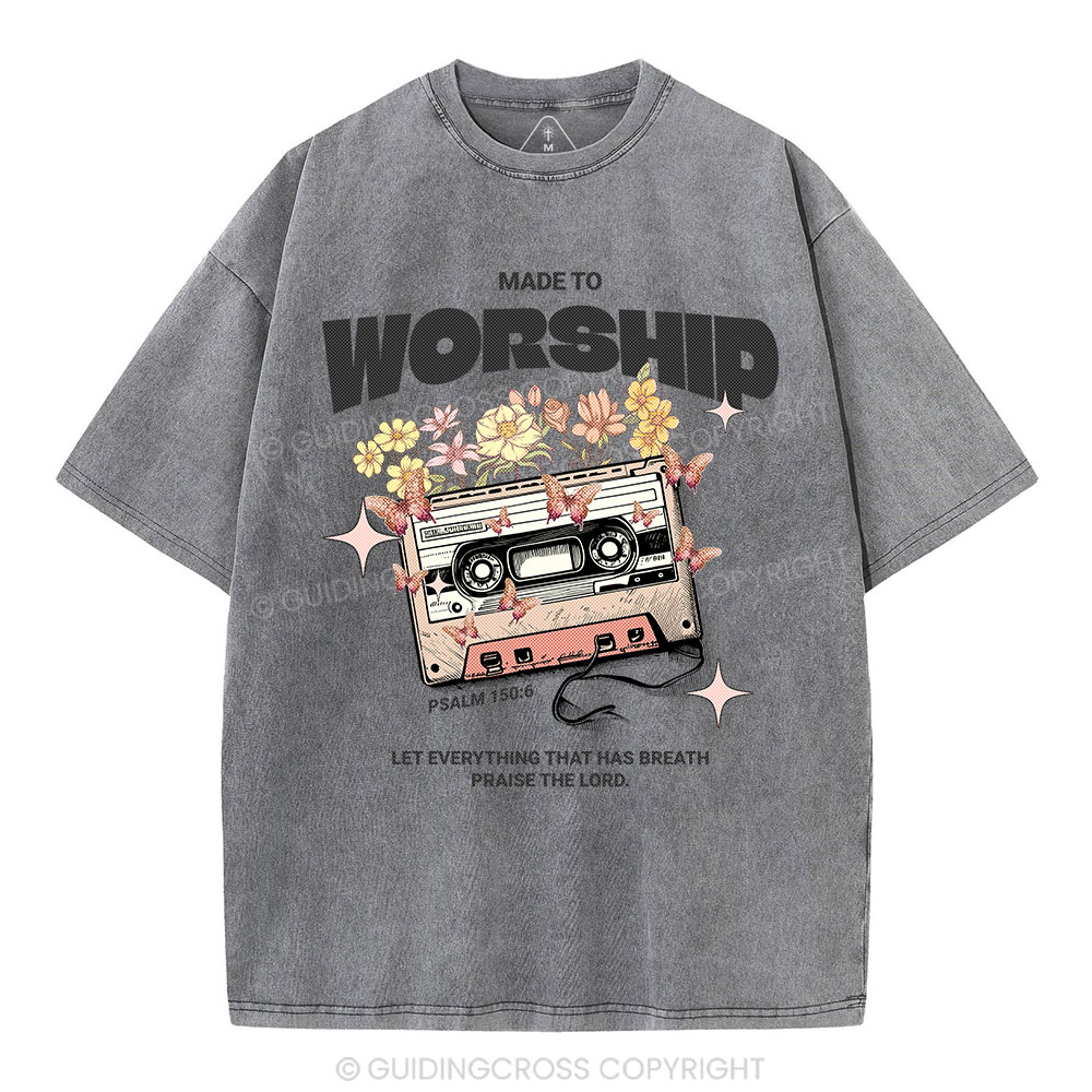 Made To Worship Christian Washed T-Shirt