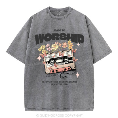 Made To Worship Christian Washed T-Shirt