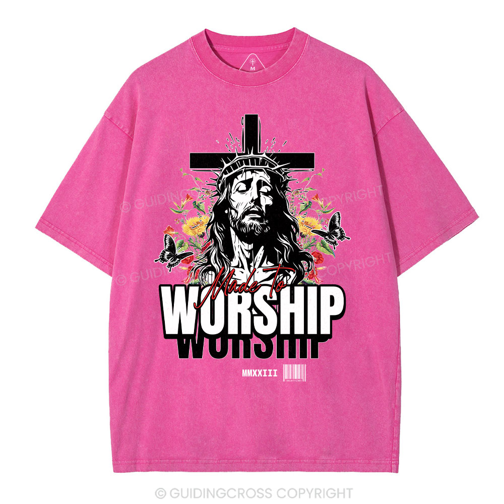 Made To Worship Christian Washed T-Shirt