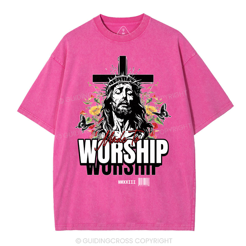 Made To Worship Christian Washed T-Shirt