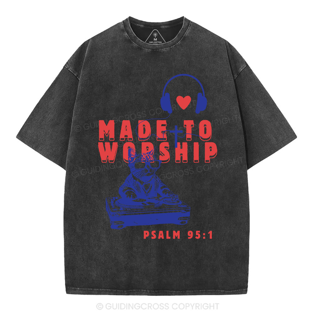 Made To Worship Christian Washed T-Shirt