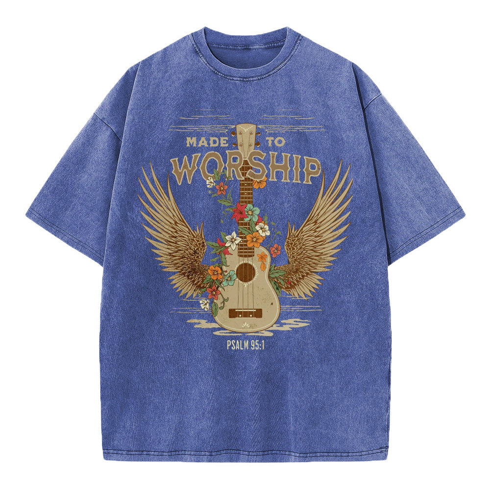 Made To Worship Christian Washed T-Shirt