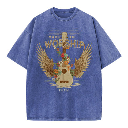 Made To Worship Christian Washed T-Shirt