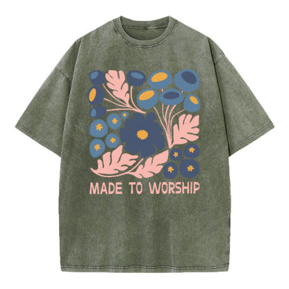 Made To Worship Christian Washed T-Shirt