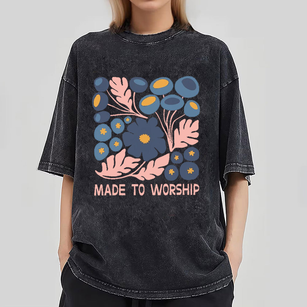Made To Worship Christian Washed T-Shirt