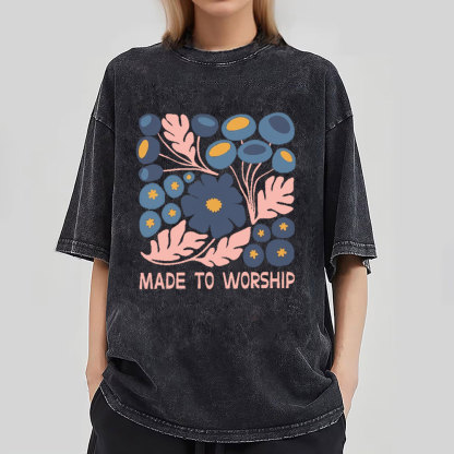 Made To Worship Christian Washed T-Shirt