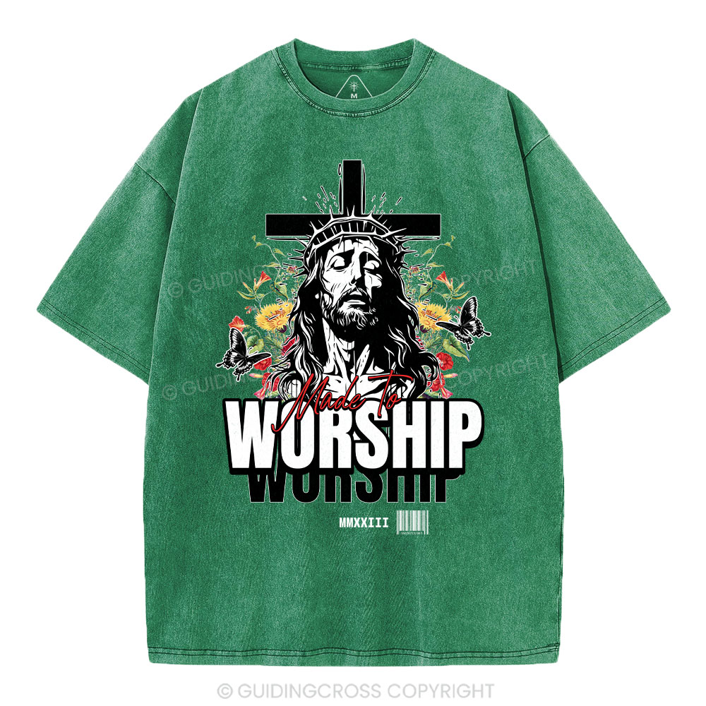 Made To Worship Christian Washed T-Shirt