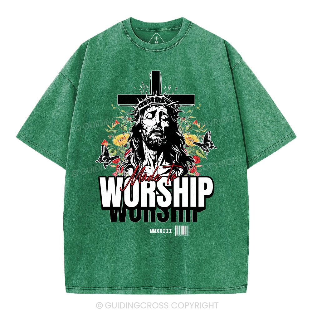Made To Worship Christian Washed T-Shirt