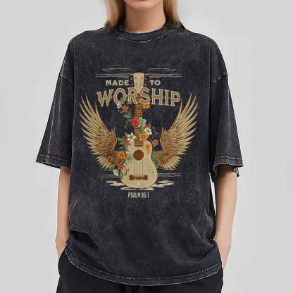 Made To Worship Christian Washed T-Shirt