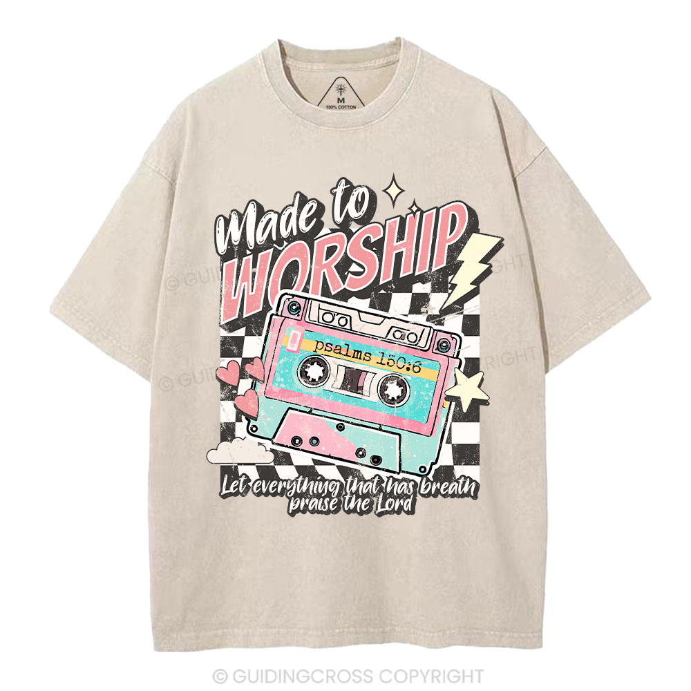 Made To Worship Christian Washed T-Shirt