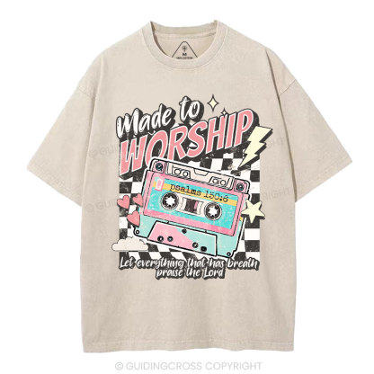 Made To Worship Christian Washed T-Shirt