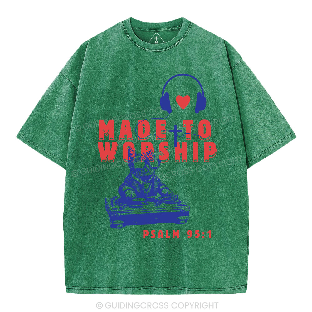 Made To Worship Christian Washed T-Shirt