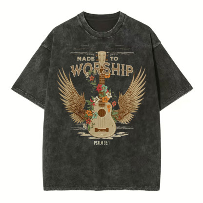 Made To Worship Christian Washed T-Shirt