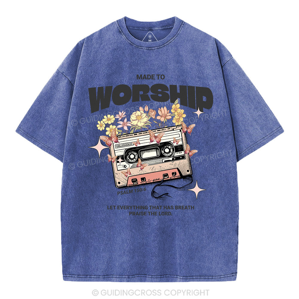 Made To Worship Christian Washed T-Shirt