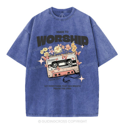 Made To Worship Christian Washed T-Shirt