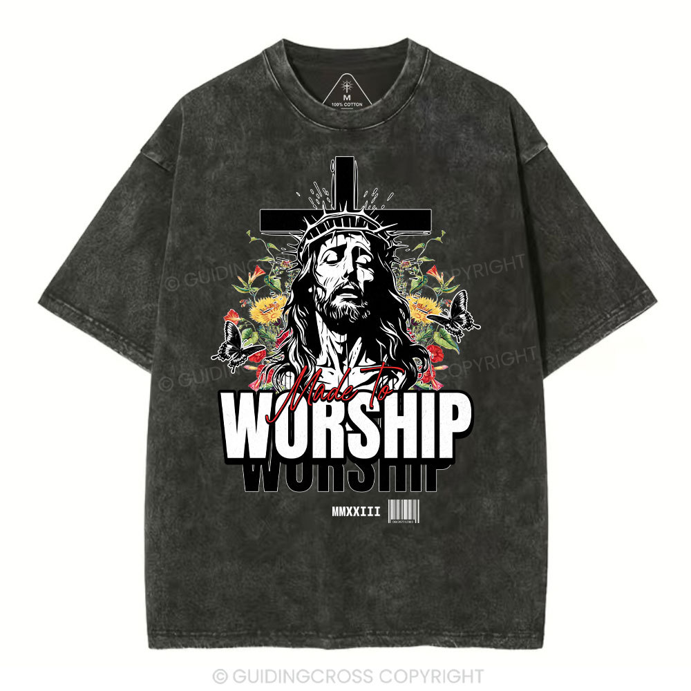 Made To Worship Christian Washed T-Shirt
