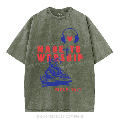 Made To Worship Christian Washed T-Shirt