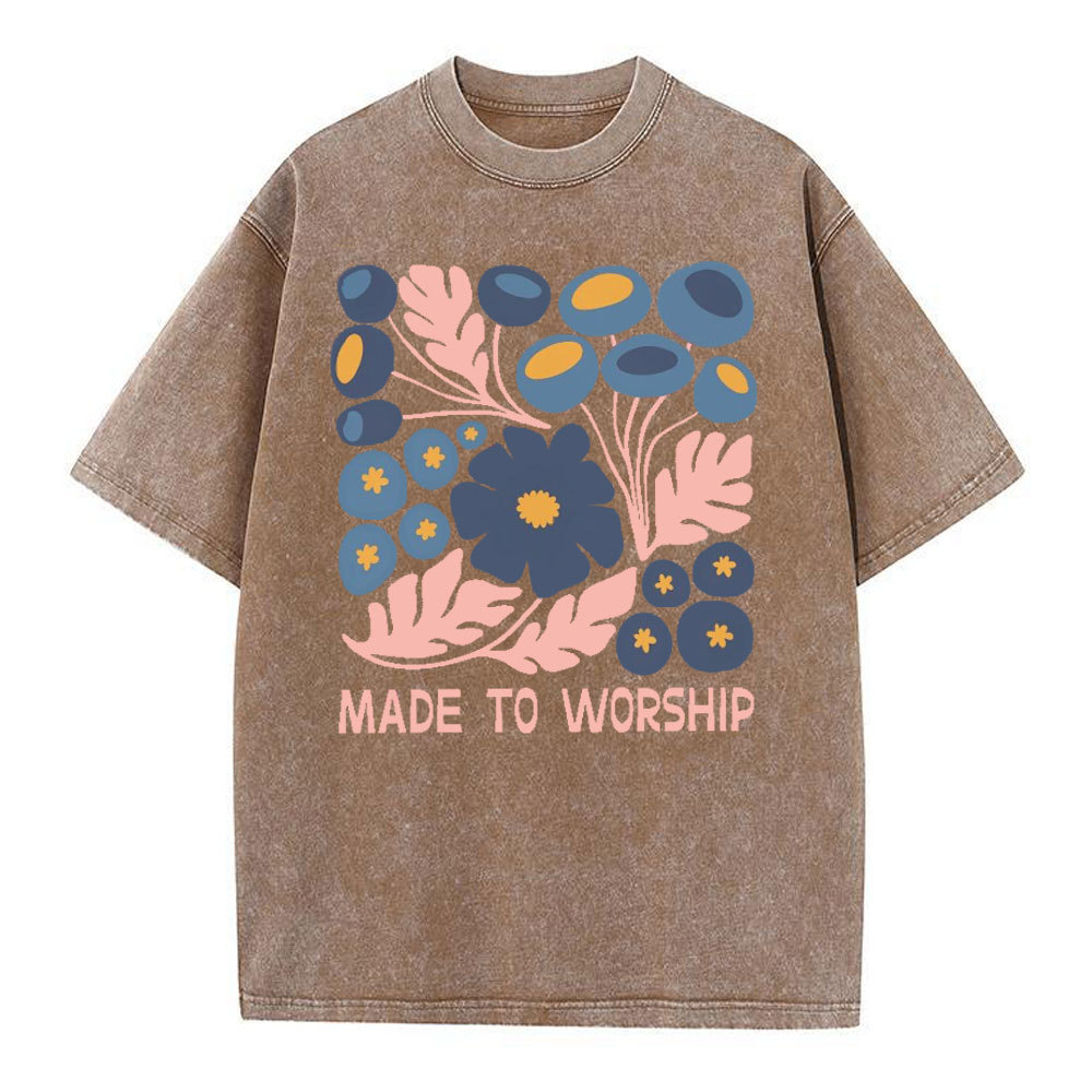 Made To Worship Christian Washed T-Shirt