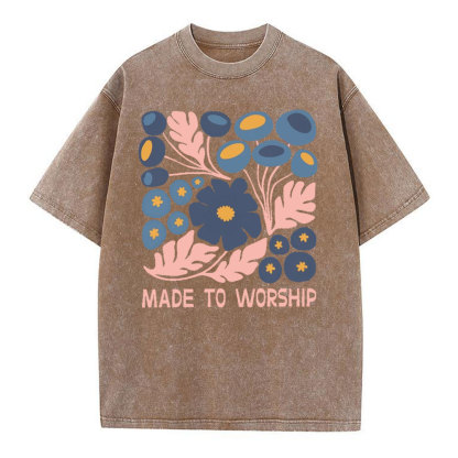 Made To Worship Christian Washed T-Shirt