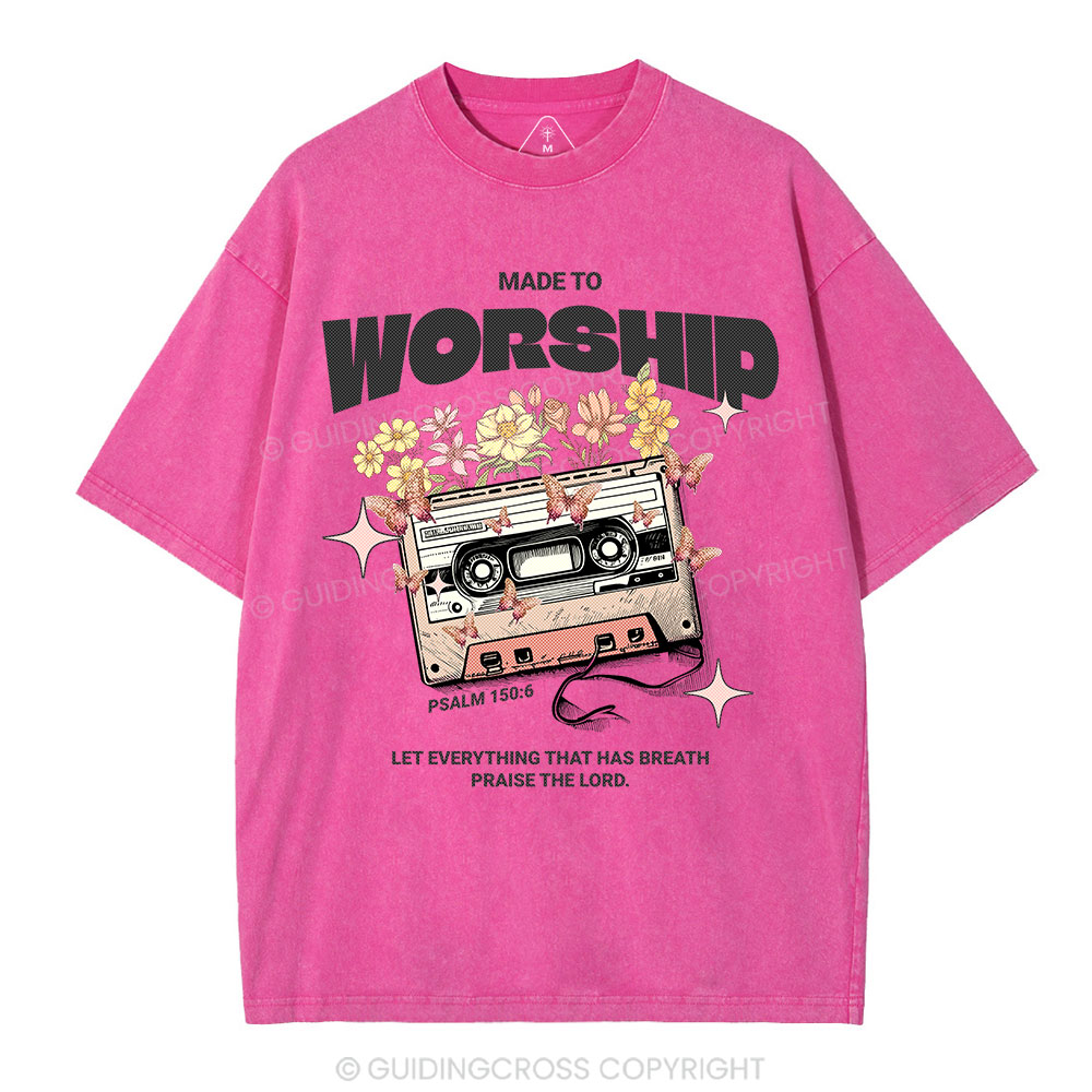 Made To Worship Christian Washed T-Shirt