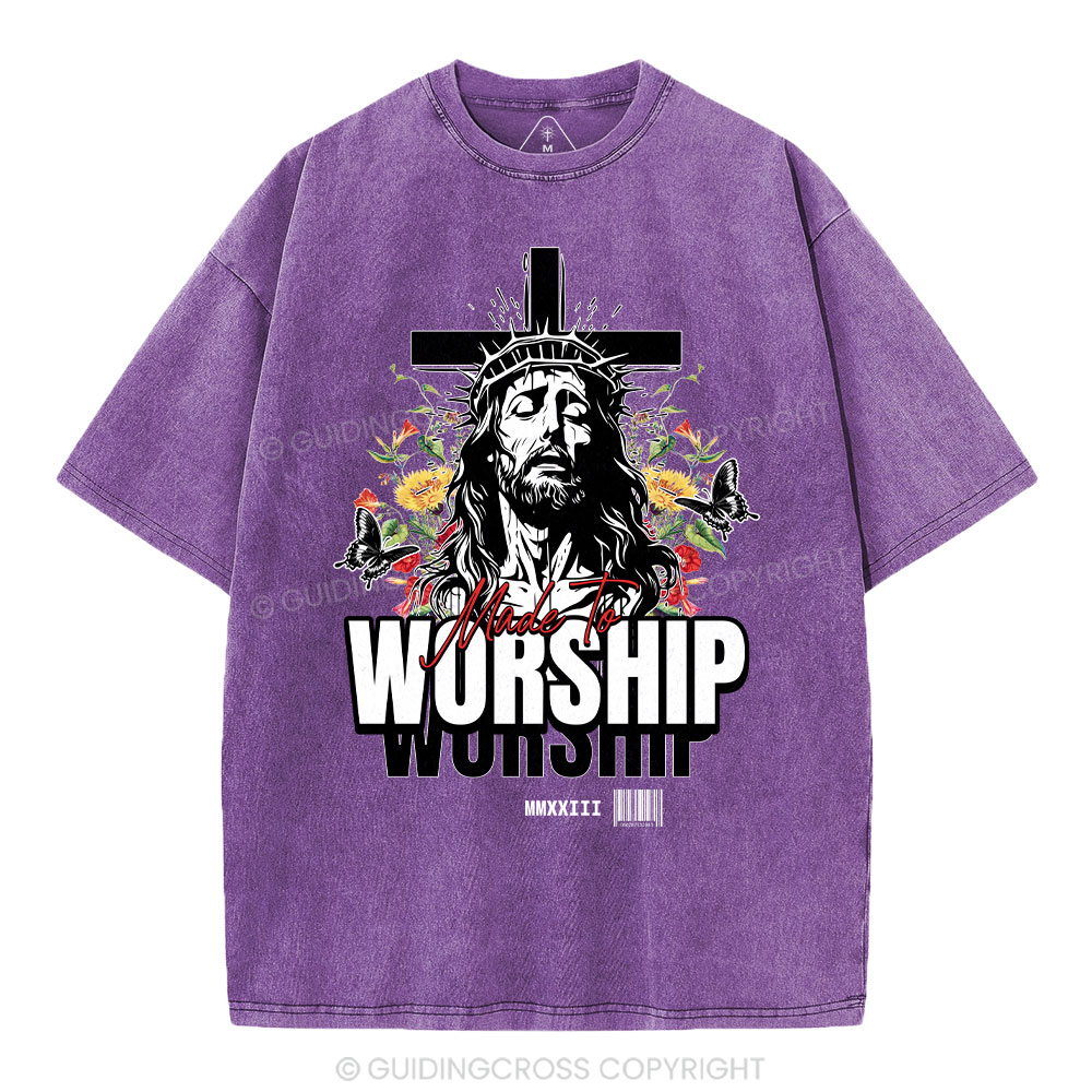 Made To Worship Christian Washed T-Shirt