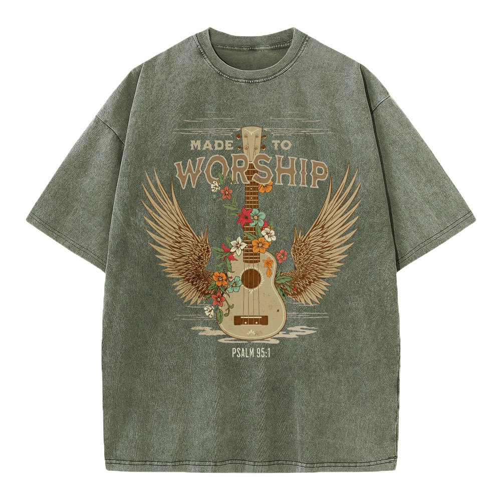 Made To Worship Christian Washed T-Shirt