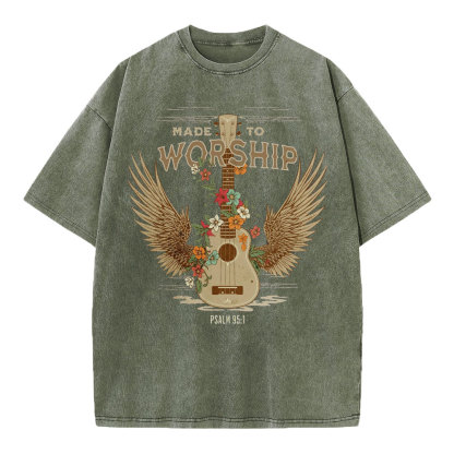 Made To Worship Christian Washed T-Shirt