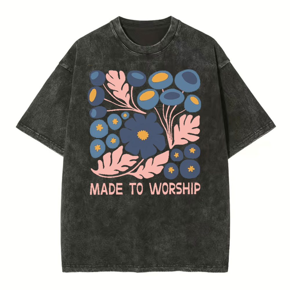 Made To Worship Christian Washed T-Shirt