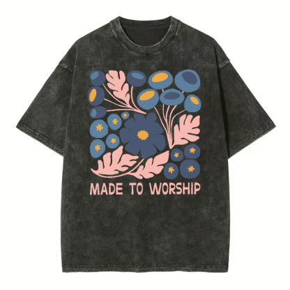 Made To Worship Christian Washed T-Shirt