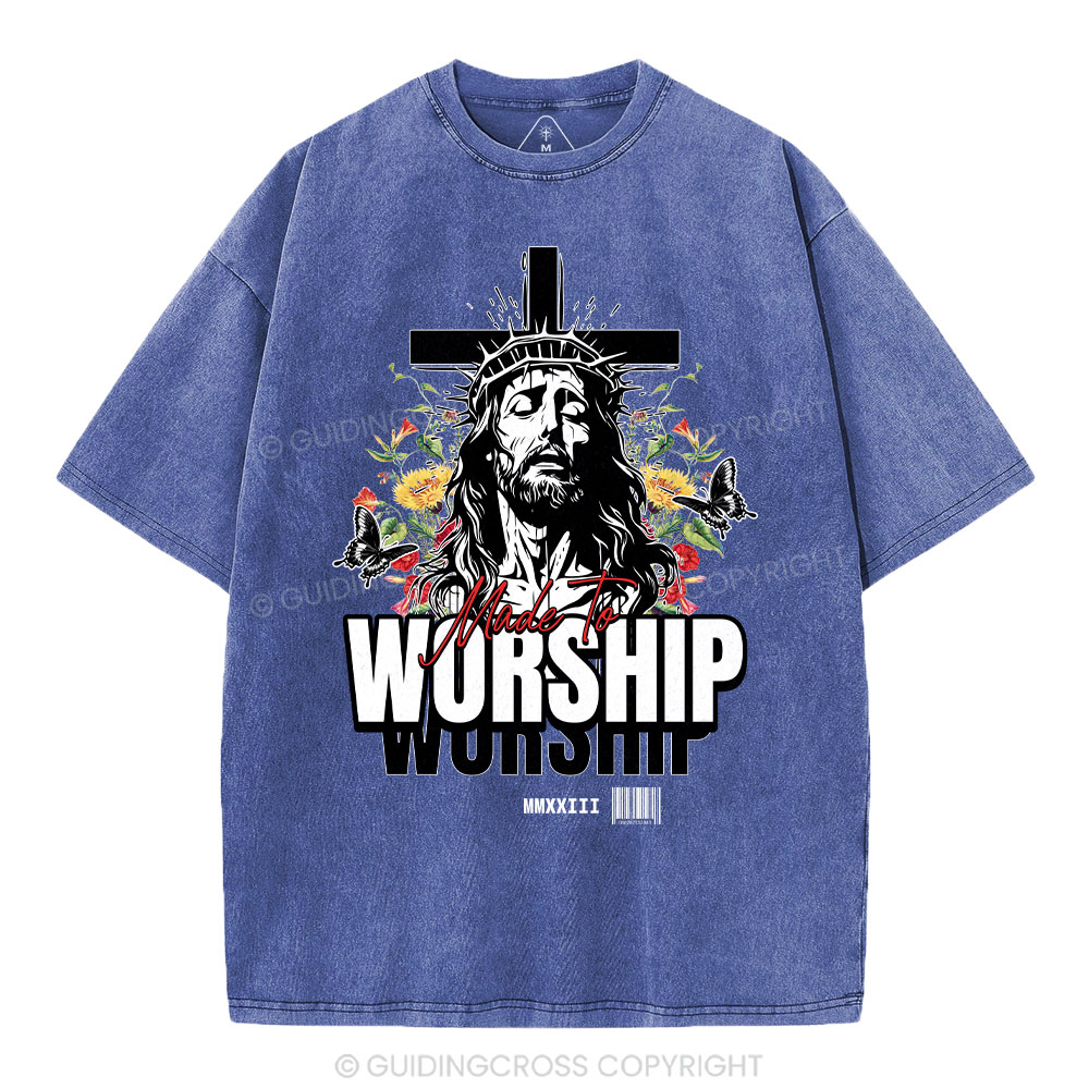 Made To Worship Christian Washed T-Shirt