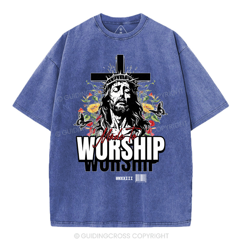Made To Worship Christian Washed T-Shirt