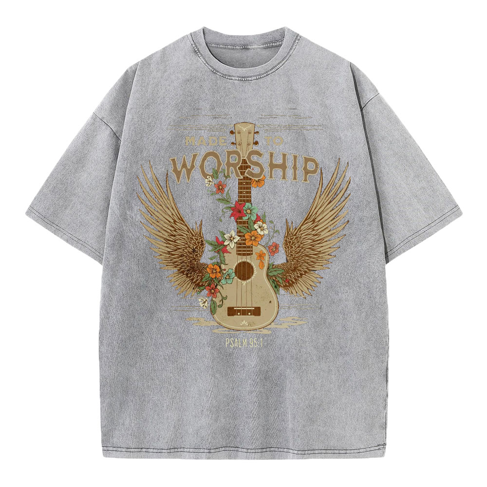 Made To Worship Christian Washed T-Shirt