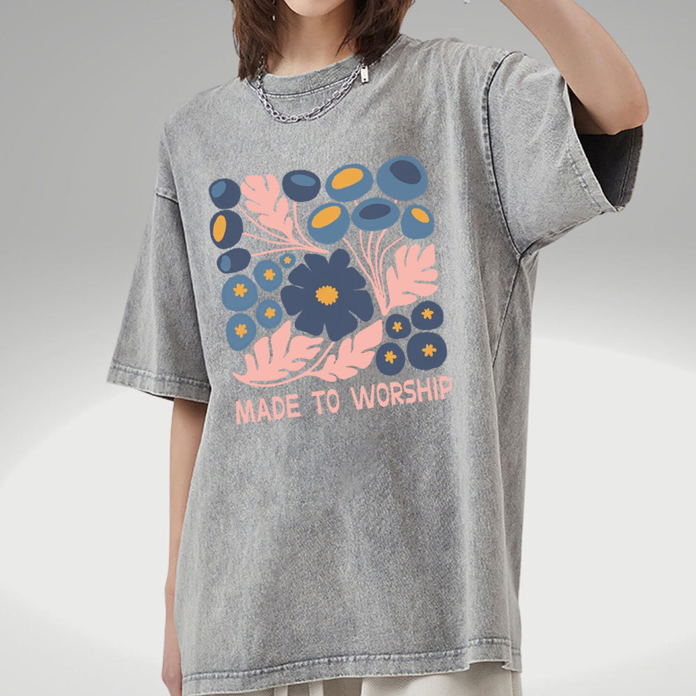 Made To Worship Christian Washed T-Shirt